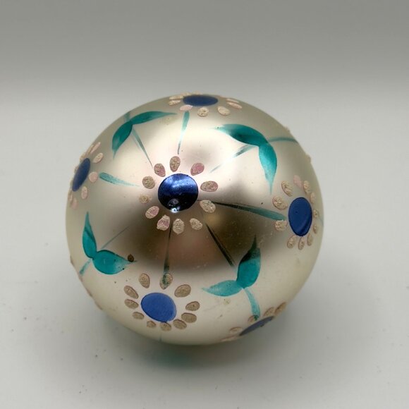 Fantasia Jumbo Mercury Glass Vintage Christmas Ornament Poland Flower Daisy - Picture 8 of 11